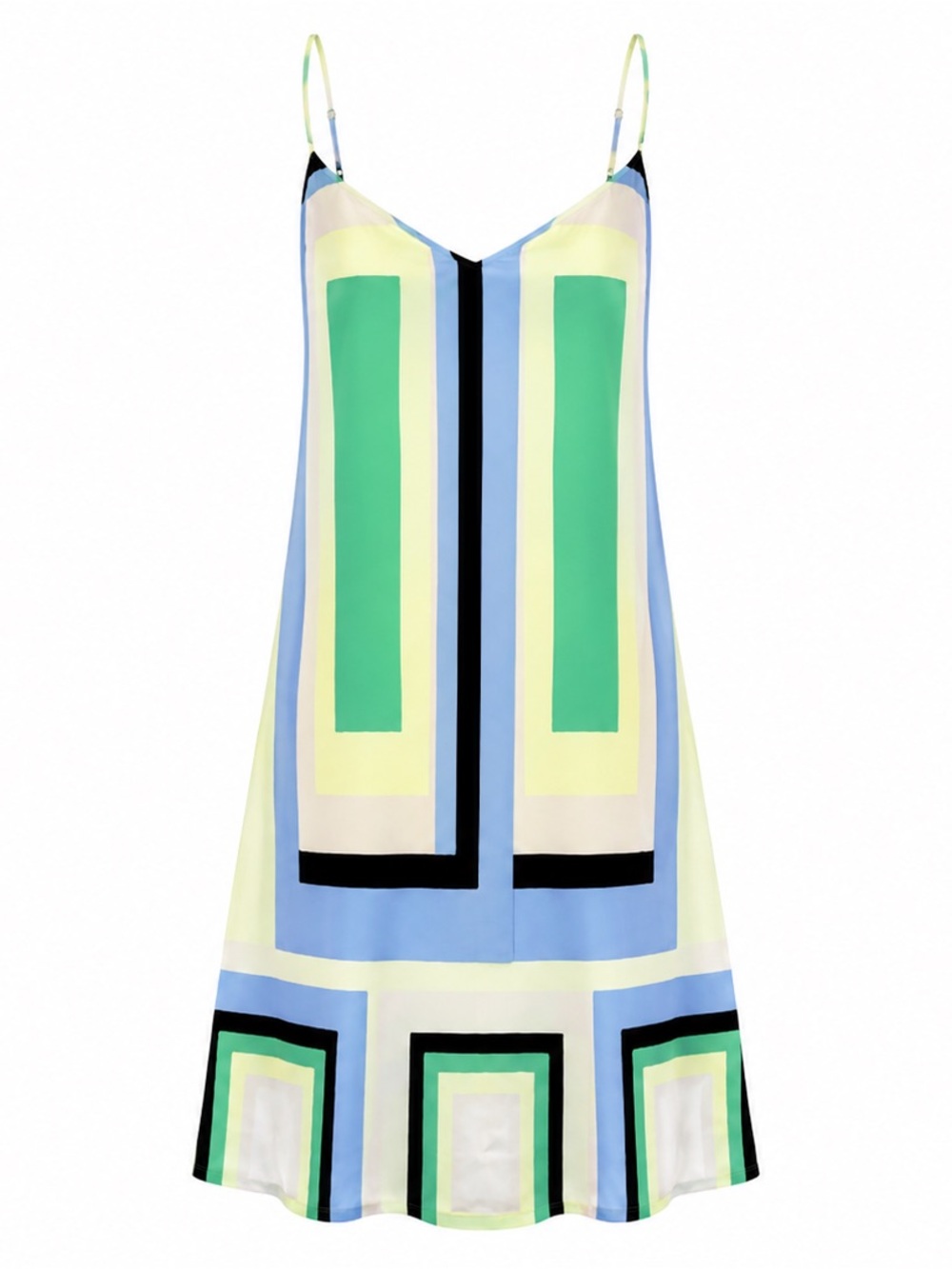 Maeve by Anthropologie Geometric Color-Block Maxi Dress – Size Large